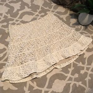 Express Fit and Flare Lace Skirt
